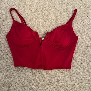 Red corset top